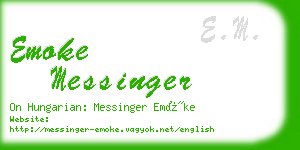 emoke messinger business card
